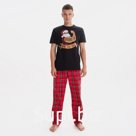 Пижама новогодняя мужская KAFTAN "New year", цвет красный/чёрный, размер 48