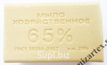 Мыло хозяйственное 200 гр. 65 % в прозрачной обертке флоупак