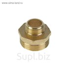 Ниппель переходной "Никифоров", 1" х 1/2", наружная резьба, латунь