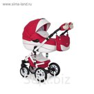 Коляска 3 в 1 Brano ecco, RIKO, цвет красный-белый