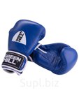 Перчатки боксерские GYM синие BGG-2018, 8oz, кожа, синие
