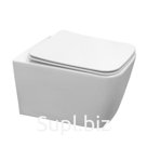 Унитаз подвесной Comforty CF40503, безободковый, сиденье дюропласт