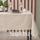 Скатерть «Этель», золото, 140×220±5 см, 100% п/э, 180 г/м²
