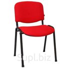 Стул Фабрикант "Изо", каркас черный, обивка - кожзам, красный