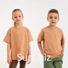 Футболка детская MINAKU:Basic line kids, песочная, рост 98 см