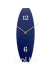 Часы настенные, интерьерные "Волна", бесшумные, 43 х 14 см, темно-синие