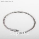 Браслет металл "Цепь" якорная четырёхрядная, ширина 3 мм, L=17,5 см