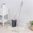 Набор для уборки Magic Compact: швабра с отжимом и ведро, ведро 20×17,5×35,5 см, размер насадки 32,5×12,5 см, цвет графит