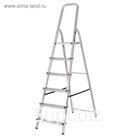 Стремянка "Вихрь" СА 1х6, алюминиевая, рабочая высота 1.95 м