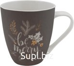 Mug 540ml New Year's wish Color: graphite Material: porcelain