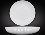 NataM deep plate, 205mm diameter, ribbed edge, white