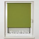Штора рулонная BRABIX 50×175 см, текстура - лён, защита 55-85%, 200 г/м2, зелёный S-32, 605974