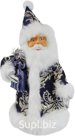 New Year's decoration Santa Claus with a gift. Size: 18x18x28 cm. Color: Blue.