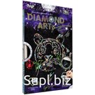 Картина из страз и глиттера Danko toys «Diamond art. Тигр», комплект страз, карандаш-аппликатор, багетная рамка