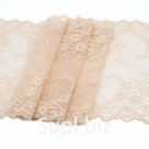 Кружево эластичное 25смx10м, бежевый