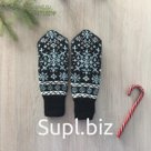 Варежки женские, цвет чёрный, размер 18