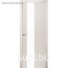 Дверное полотно «Техно 4», 2000 × 700 мм, горизонтальное стекло белое, цвет ива