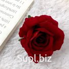 Голова розы, 12 см, бархат. Артикул 01.0468