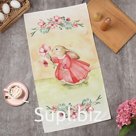 Полотенце Этель «Зайчик с цветком» 40×73 см, 100% хлопок, саржа 190 г/м²