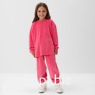 Костюм детский (свитшот, брюки) KAFTAN Plushy, размер 34 (122-128 см), фуксия