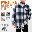 Рубашка мужская в клетку MIST, размер 46, синий