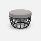 Пуф Lotus (с упаковкой) Чёрный металлик, RAL 9005, Jamaica grey