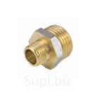 Ниппель переходной Aquasfera 9023-01, 1/2"x1/4", наружная резьба, никелированная латунь