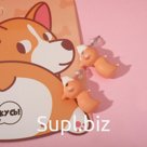 Серьги из полимерной глины «Корги», цвет оранжевый