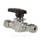 Кран шаровый обжимной серия 102, ( об.вр.10мм x об.вр.10мм ), PCTFE, 414PN