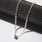 Кулон "Кристаллик" подарок, цвет бело-синий в золоте, 30 см