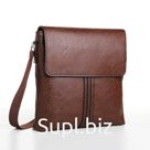 Сумка-планшет мужская на магнитах, 27×4.5×27 см, коричневая