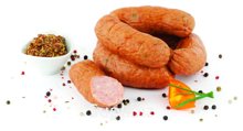 Мясной продукт. Колбасное изделие полукопченое. Колбаски «Пряные» категории В