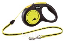 Поводок-рулетка Flexi New Neon cord S 5m 12kg yellow