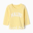 Лонгслив детский, цвет желтый, рост 68 см