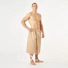 Полотенце вафельное для бани «Экономь и Я» (мужской килт), 75х144см, цвет бежевый