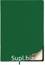 Ежедневник недатированный Lamark Magic Soft Touch FLEX A5 зеленый, 256 стр., кремовый блок, закругленные углы, ляссе в цвет обложки