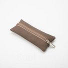 Ключница, длина 14 см, отдел на молнии, цвет коричневый