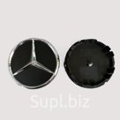 Колпачок в диск Мерседес Бенц черный хром матовый новый 65-74 мм 695570