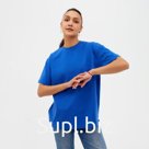 Футболка женская MINAKU OVERSIZE FIT: цвет электрик, р-р 52