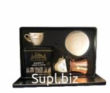 Турка, банка кофе 250гр, 2 блюдца, 2 чашки. Подарочный набор для кофе Харпут Дибек  Состав: Молотый / арабика / мелкозернистый / средне обжаренный кофе, кофейн…