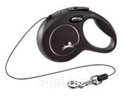 Поводок-рулетка Flexi New Classic CAT cord XS 3m 8 kg black