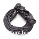 1-2.SALE Удлинитель-шнур силовой каучук 3х1.5 3роз. земля IP44 50м КГ УХз16-3-50-Р E1M