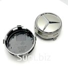 Колпачок в диск Мерседес Бенц высоких графит хром 71-74 мм 04160