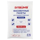Пакеты фасовочные 30×40 см, КОМПЛЕКТ 1000 шт., ПНД, 10 мкм, ПРОЧНЫЕ, евроупаковка, ЛАЙМА