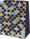 Gift bag "Scaly" Color: blue Size: 18x10x23 cm