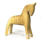 Wooden horse made of cedar without coating