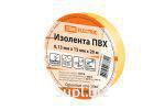 Изолента ПВХ 0,13*15мм Желтая 20метров TDM