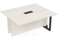 Стол-квадрат бенч средний модуль, цвет слоновая кость + черный