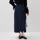 Юбка на запах женская MINAKU: Jeans Collection цвет синий, р-р 48