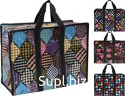 Shopping bag 400x300x150mm with zipper, colored